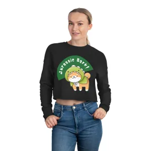 Jurassic Bark Dog POD Women's Cropped Sweatshirt