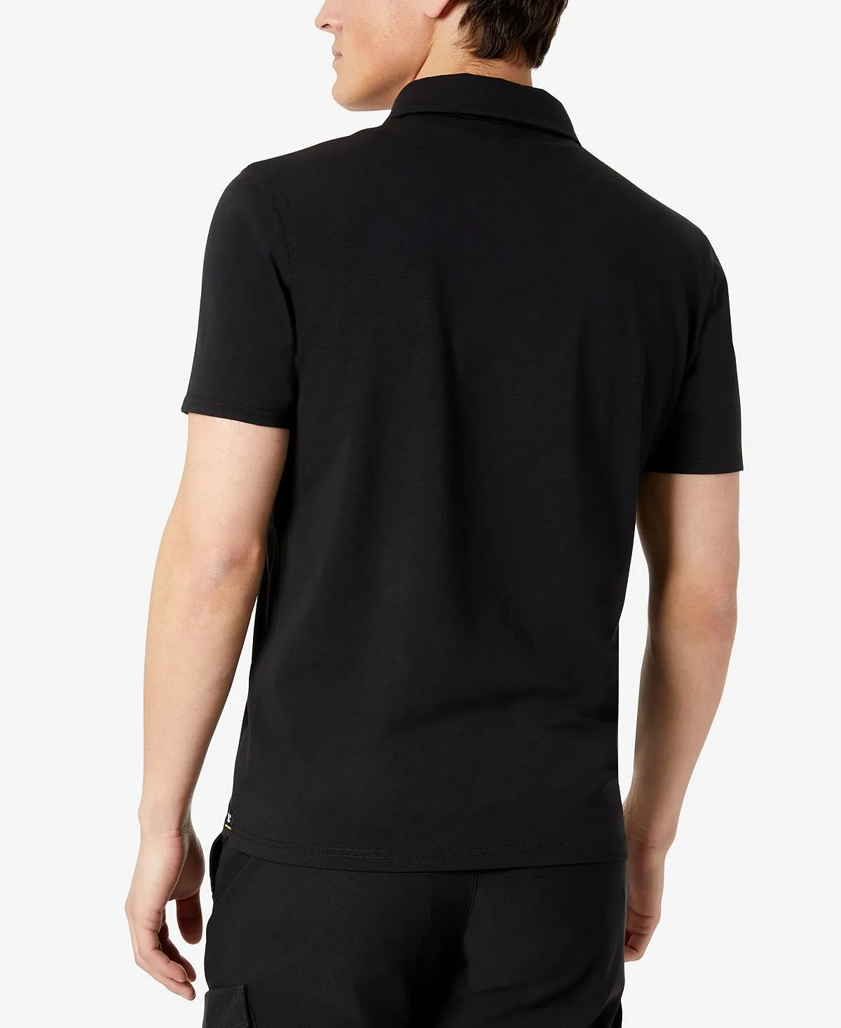 Kenneth Cole Men's Button Down Polo, Black