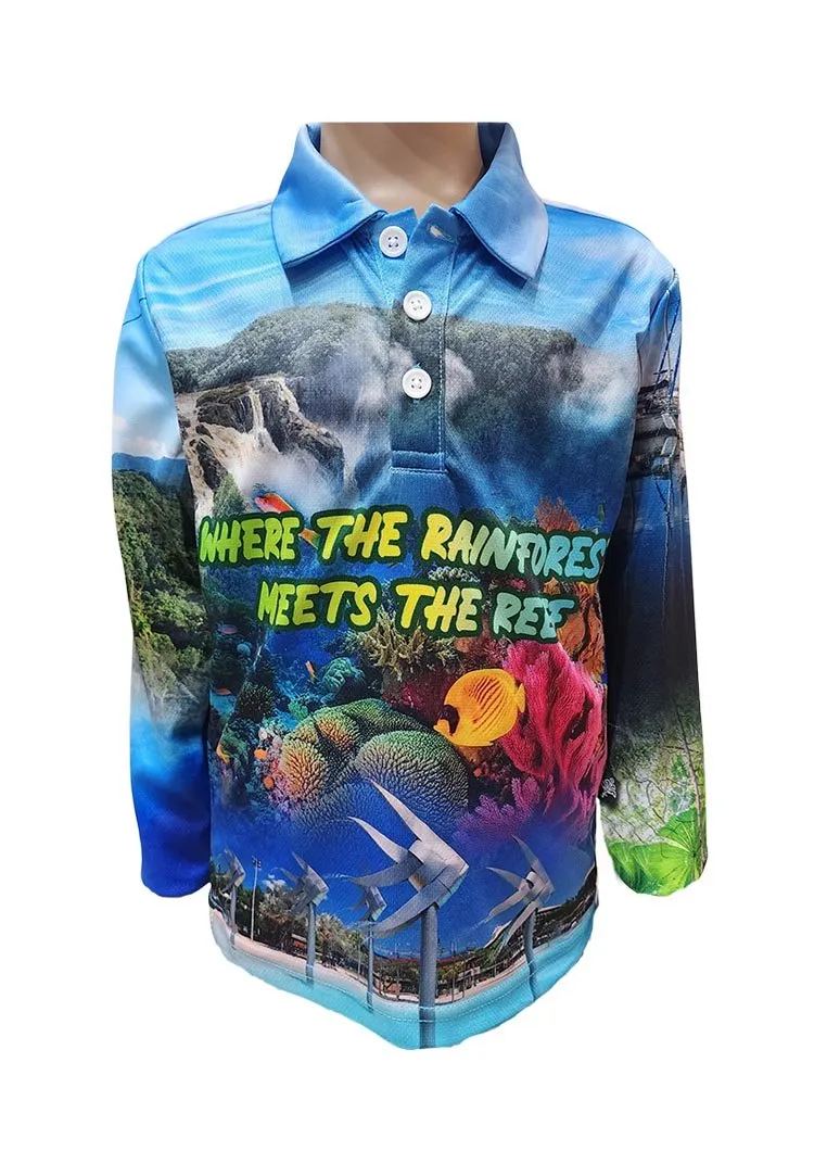 Kids Sun Safe Long Sleeve Fishing Shirt - Cairns