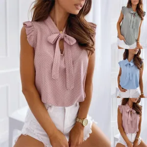 Lace Up Tie Bow Top
