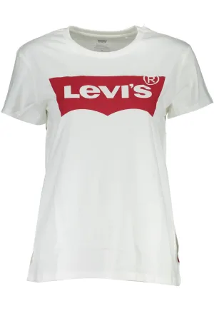 Levi's White Cotton Women T-Shirt