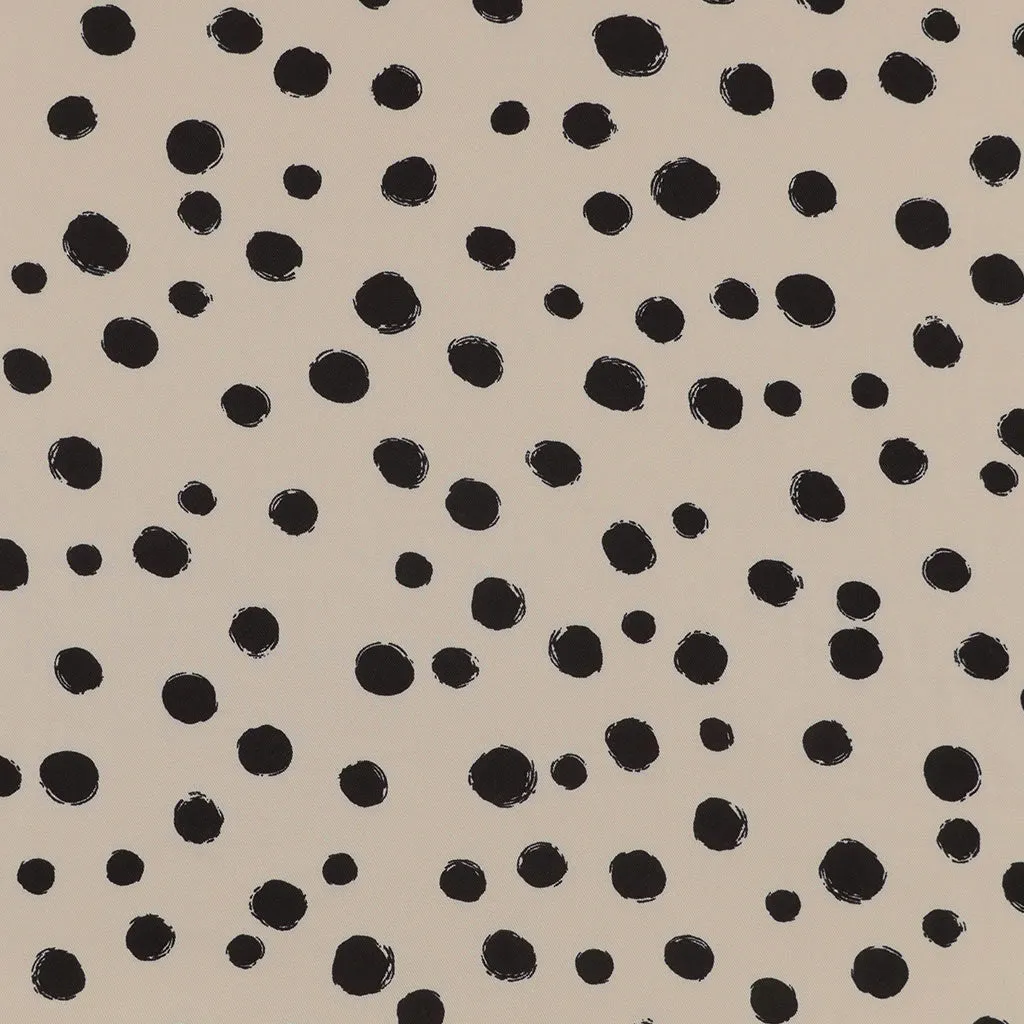 Linz - Parchment Cream Spotty Viscose Woven Twill Fabric - 2.7m Remnant