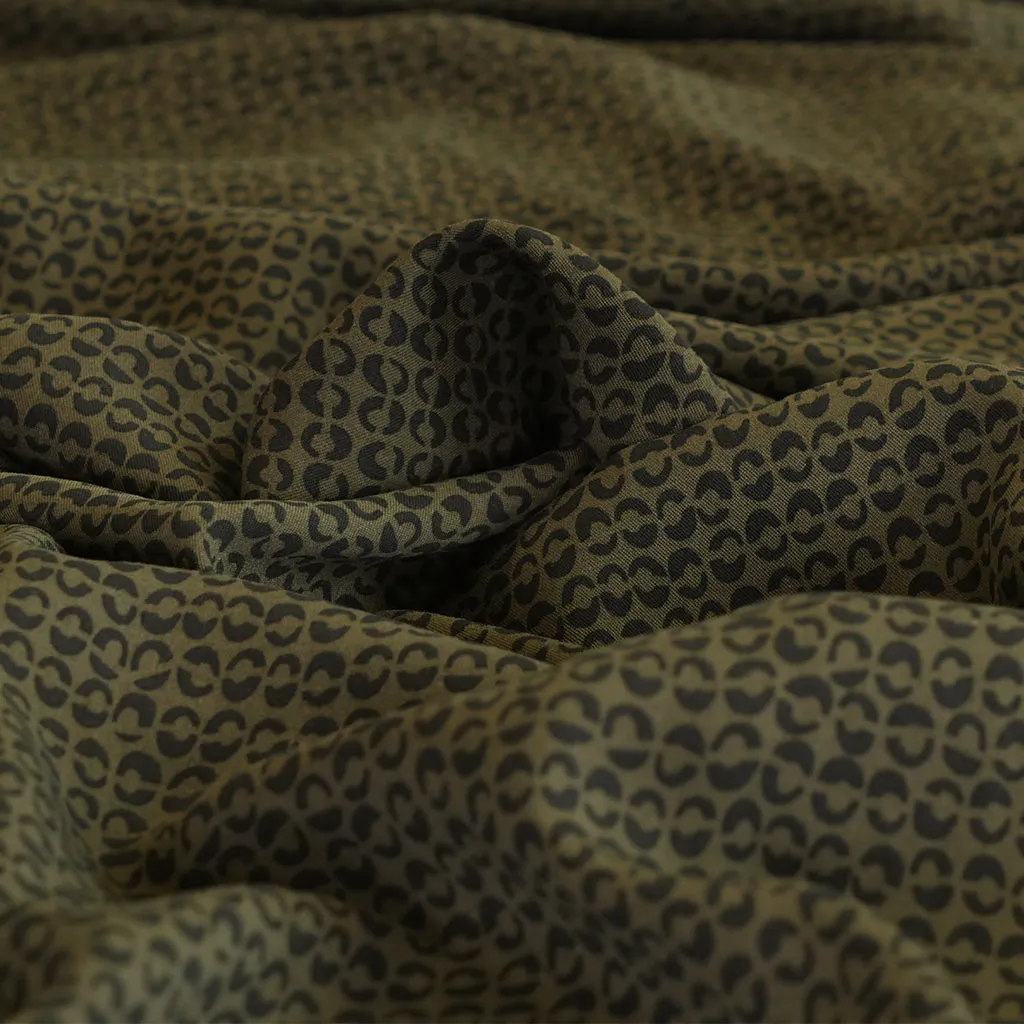 Linz - Pullman Green Ds Viscose Woven Twill Fabric Sample