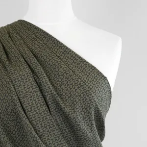 Linz - Pullman Green Ds Viscose Woven Twill Fabric Sample