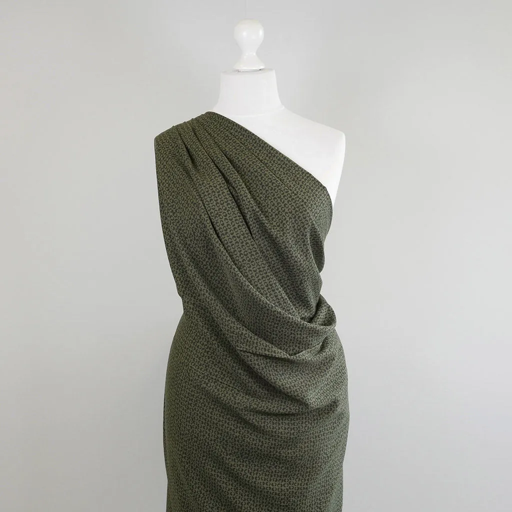 Linz - Pullman Green Ds Viscose Woven Twill Fabric Sample