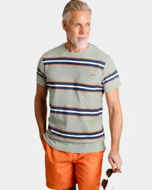 Littleton Organic Cotton Stripe T-Shirt - Pistachio