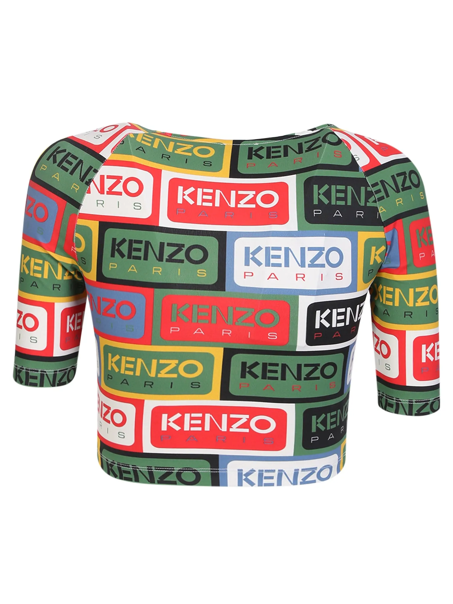 Logo-print crop top