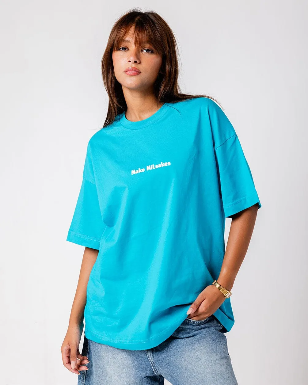 Make Mistakes Printed Oversized Tee