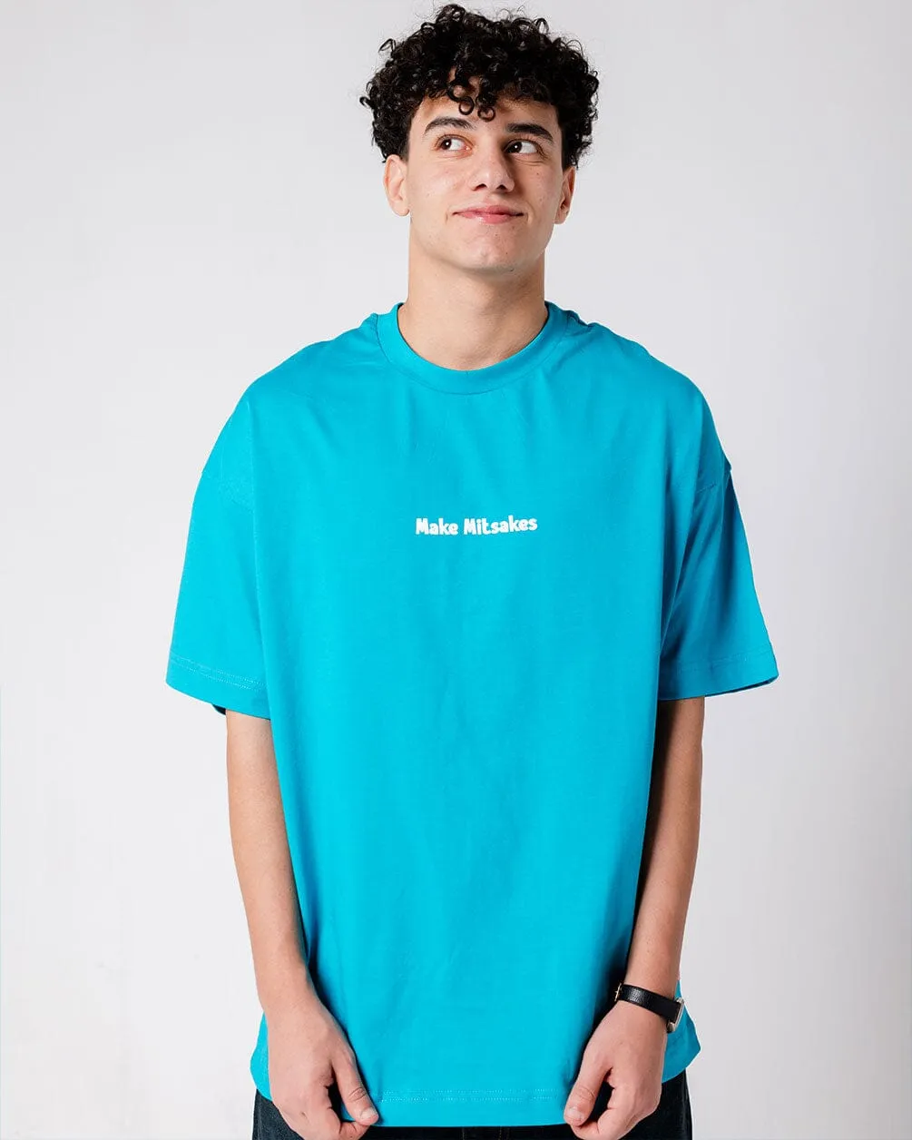 Make Mistakes Printed Oversized Tee