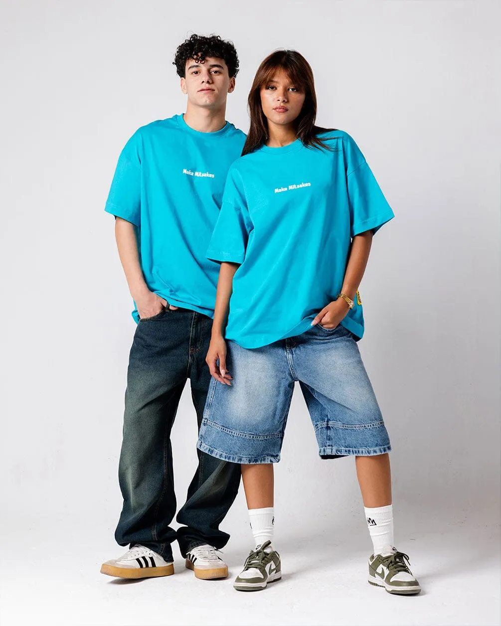 Make Mistakes Printed Oversized Tee