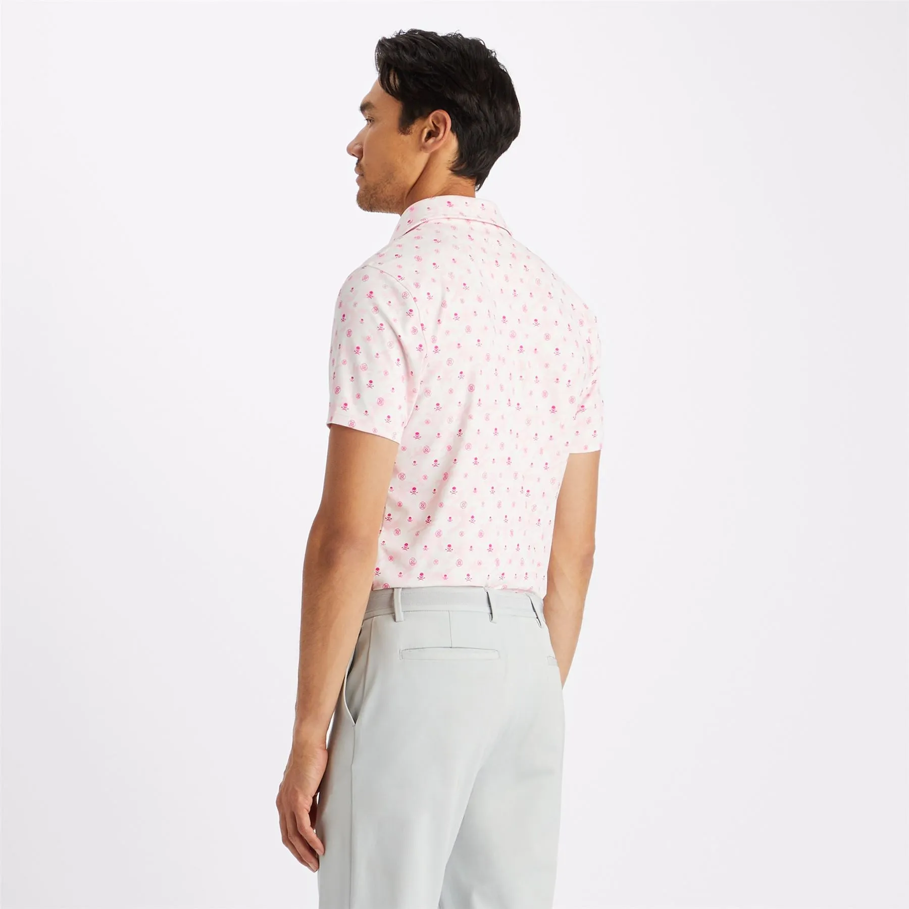 Mapped Icon Camo Tech Jersey Polo Petal - AW23