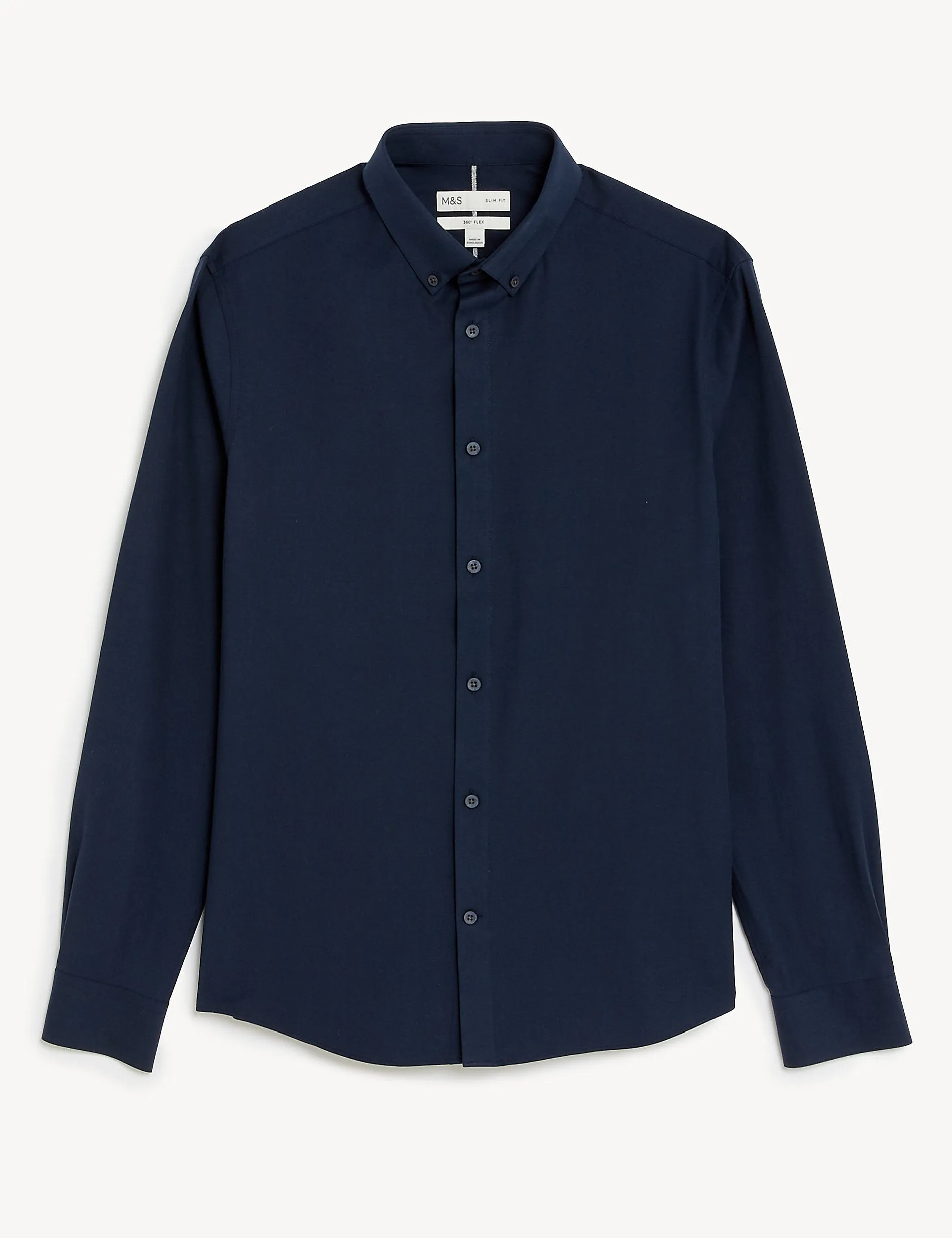 Marks & Spencer Slim Fit Ultimate Stretch Shirt, Navy