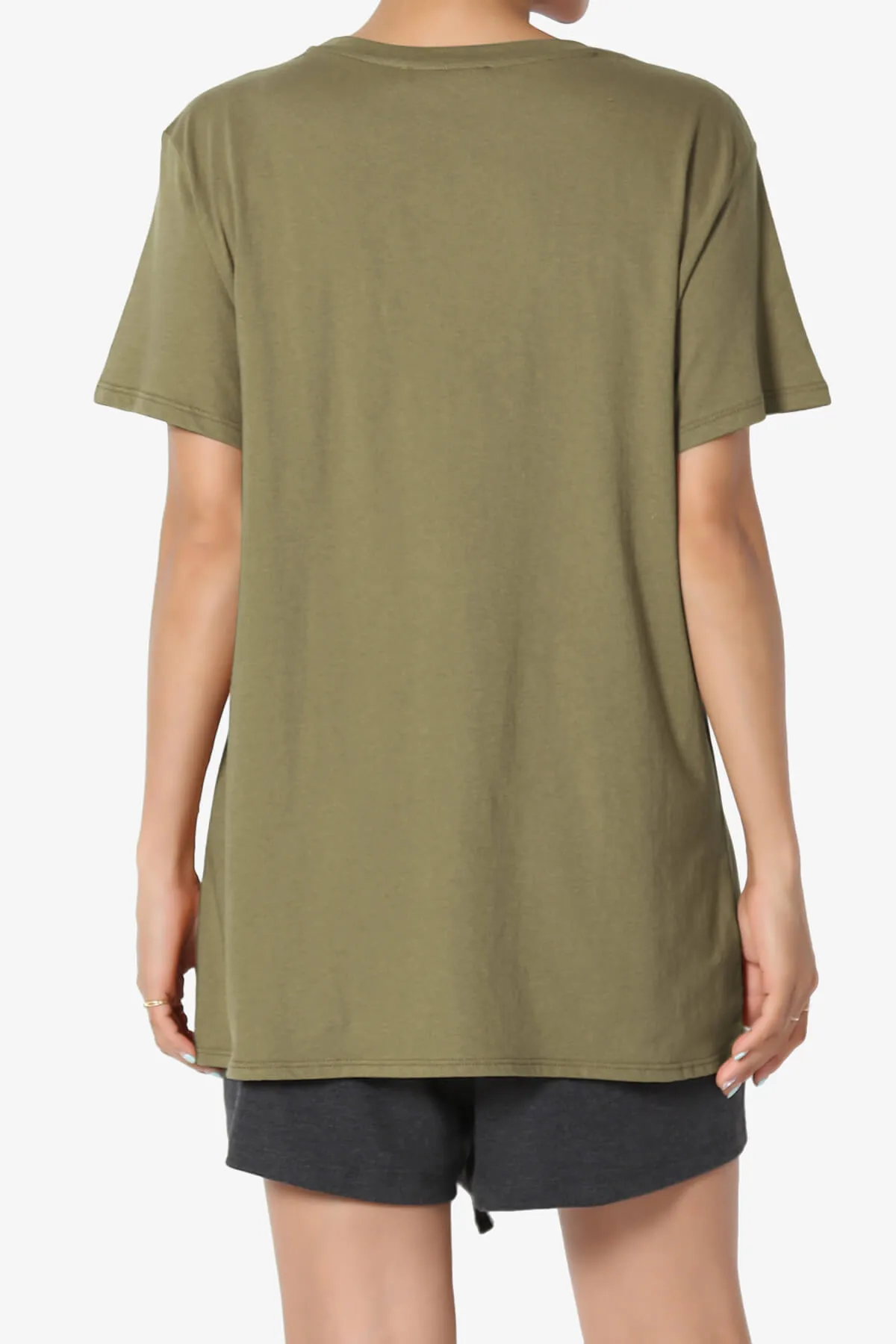Mayra O Neck Cotton Boyfriend Tee