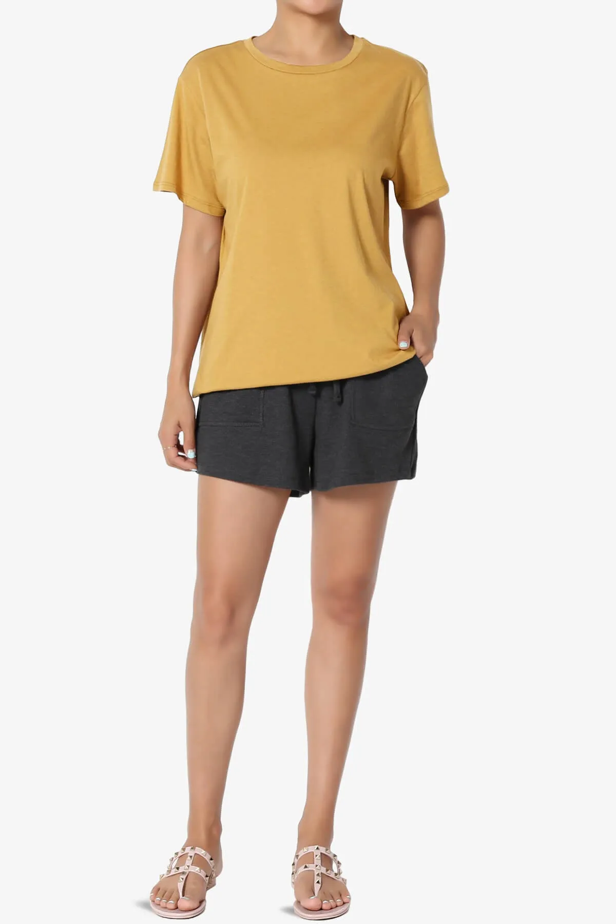 Mayra O Neck Cotton Boyfriend Tee
