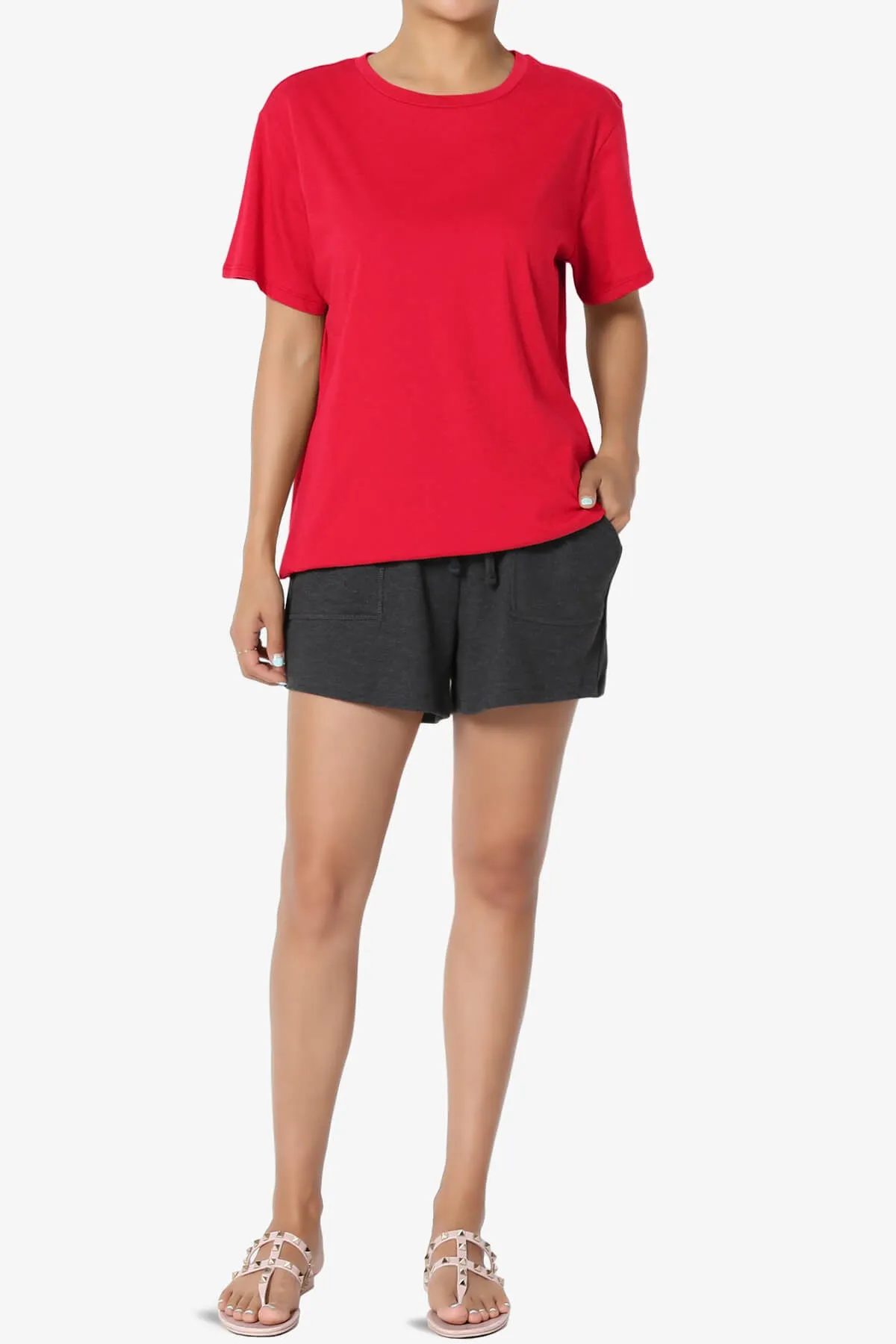Mayra O Neck Cotton Boyfriend Tee