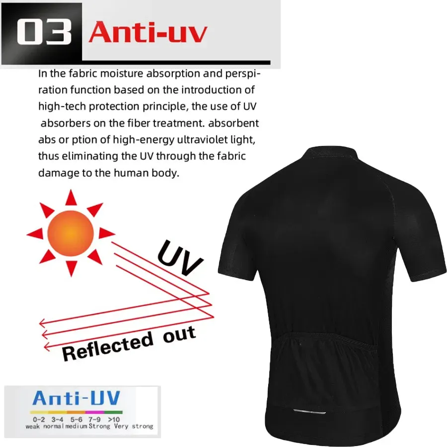 Men Cycling Jersey White Cycling Clothing Quick Dry Bicycle Short Sleeves MTB Mallot Ciclismo Enduro Shirts Bike Clothes Uniform