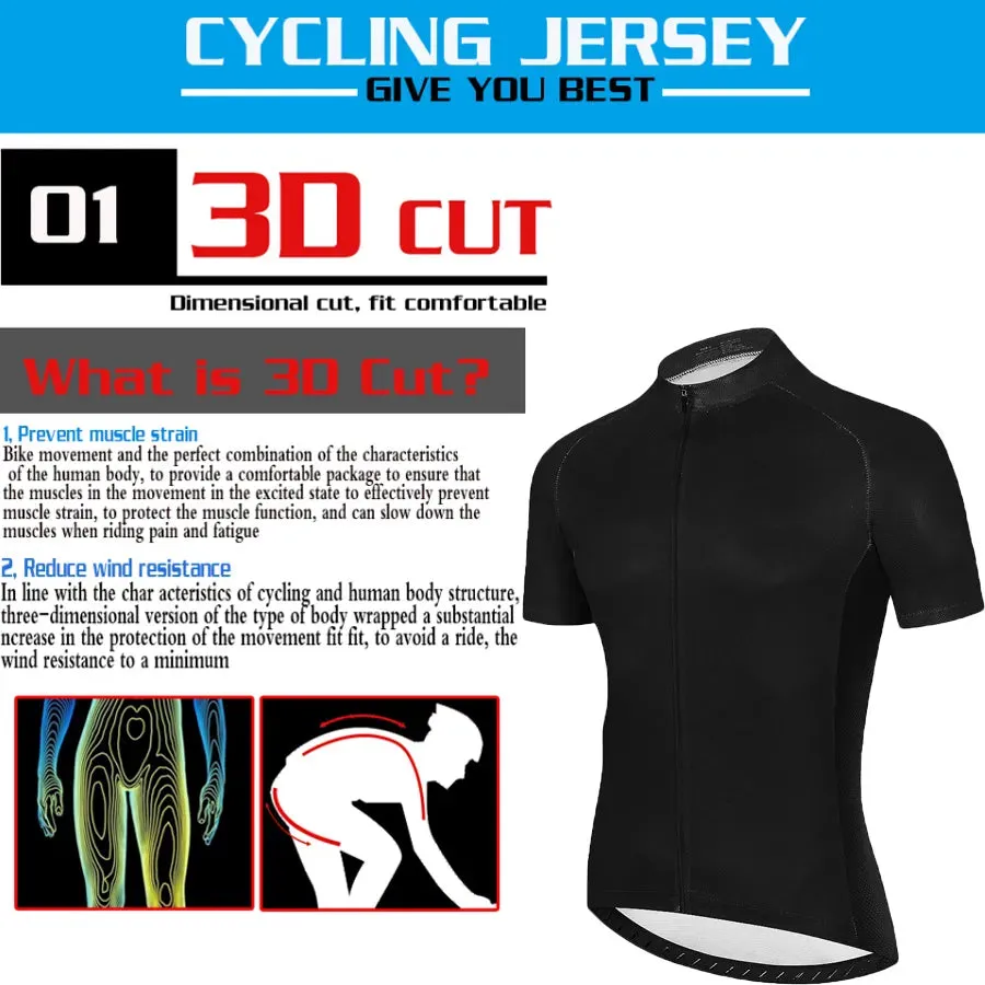 Men Cycling Jersey White Cycling Clothing Quick Dry Bicycle Short Sleeves MTB Mallot Ciclismo Enduro Shirts Bike Clothes Uniform