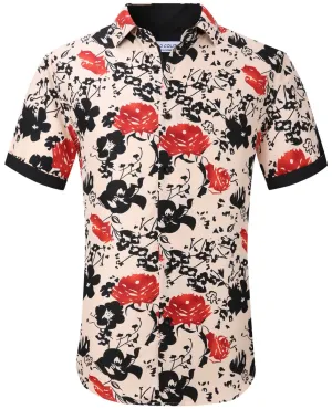 Men’s “Bold Rose” Printed Shirt
