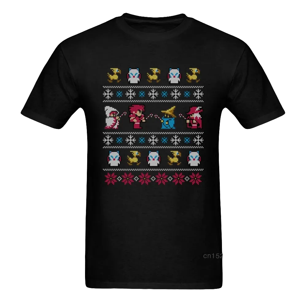 Men's T-shirts Christmas shirt Fantasy Street T Shirt 100% Cotton Clothes Adult Xmas Gift Tops Final Fantasy Tees Funny