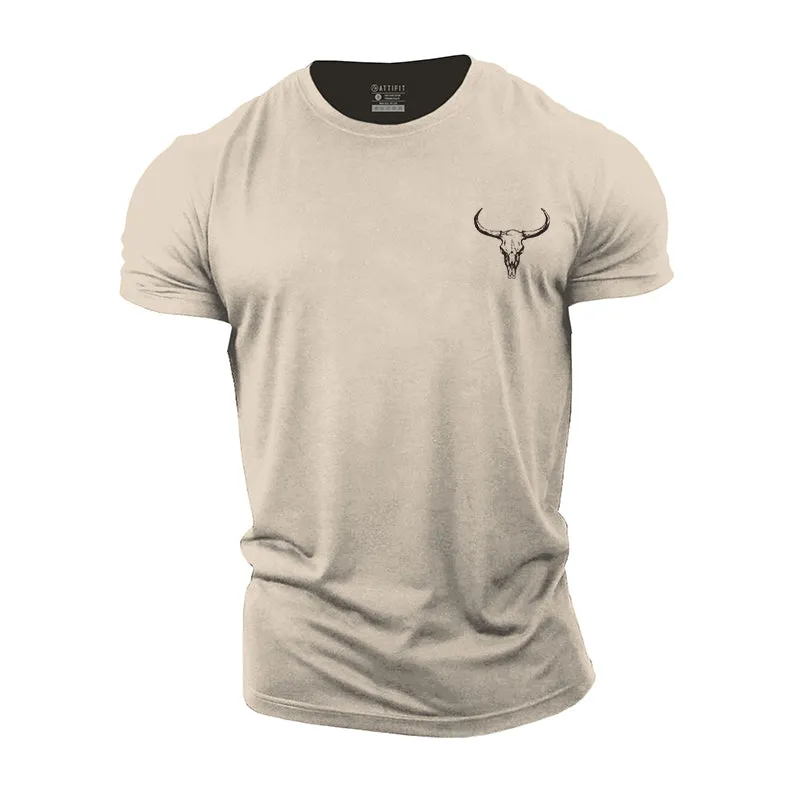 Mini Bull Skull Cotton T-shirts