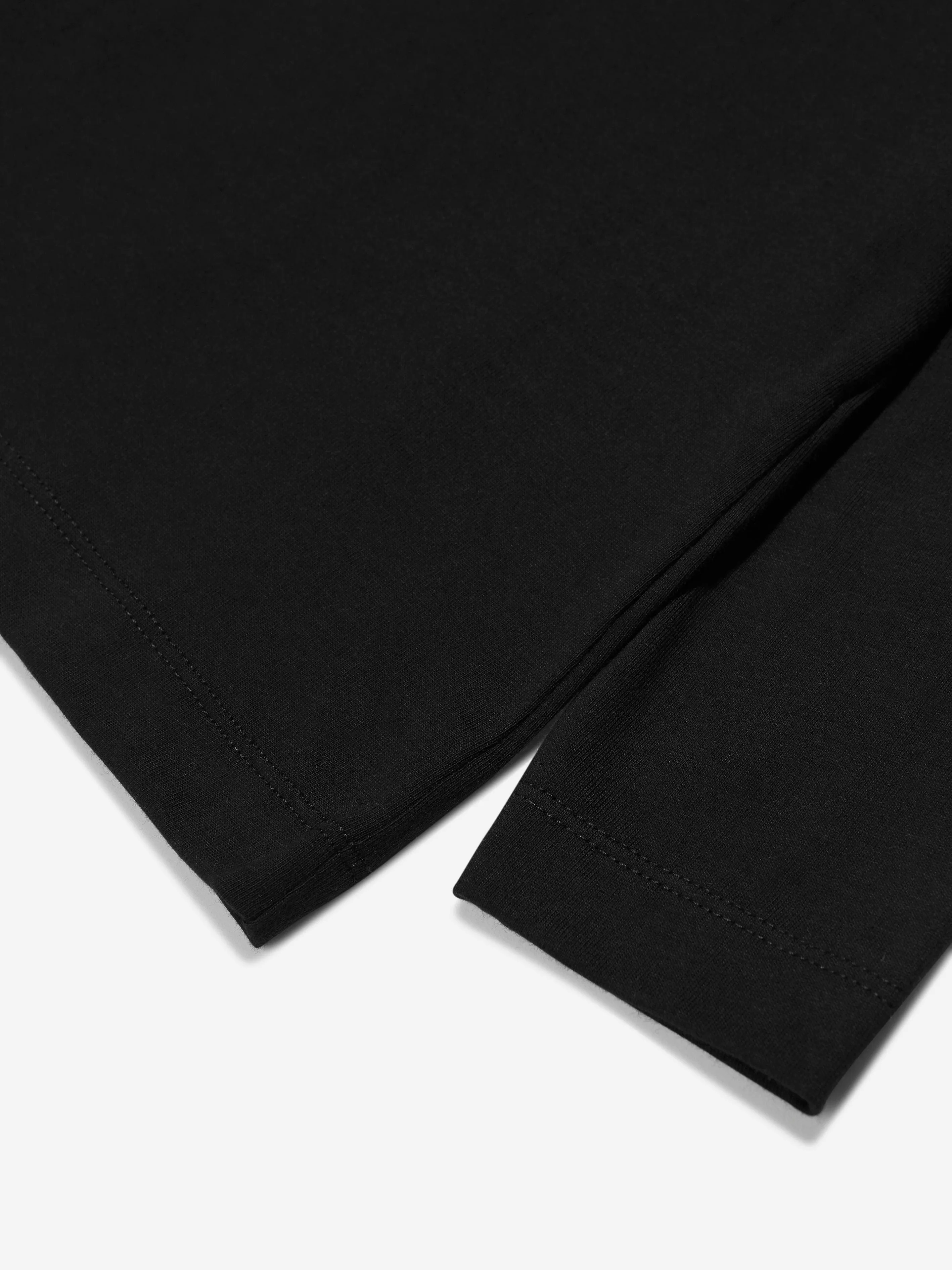 Moschino Kids Long Sleeve Logo T-Shirt in Black