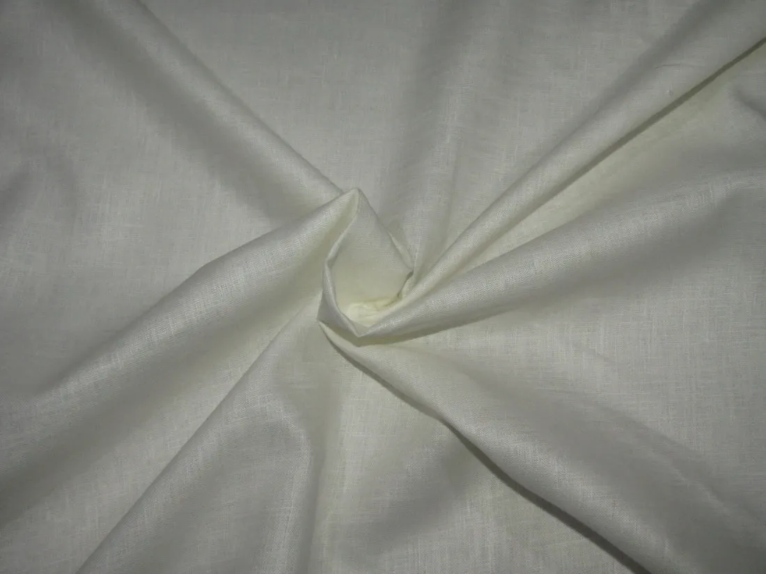 NATURAL WHITE COLOR LINEN 60 LEA  58" wide by the yard