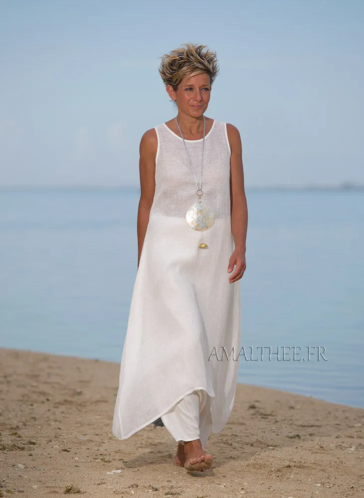 NATURAL WHITE COLOR LINEN 60 LEA  58" wide by the yard