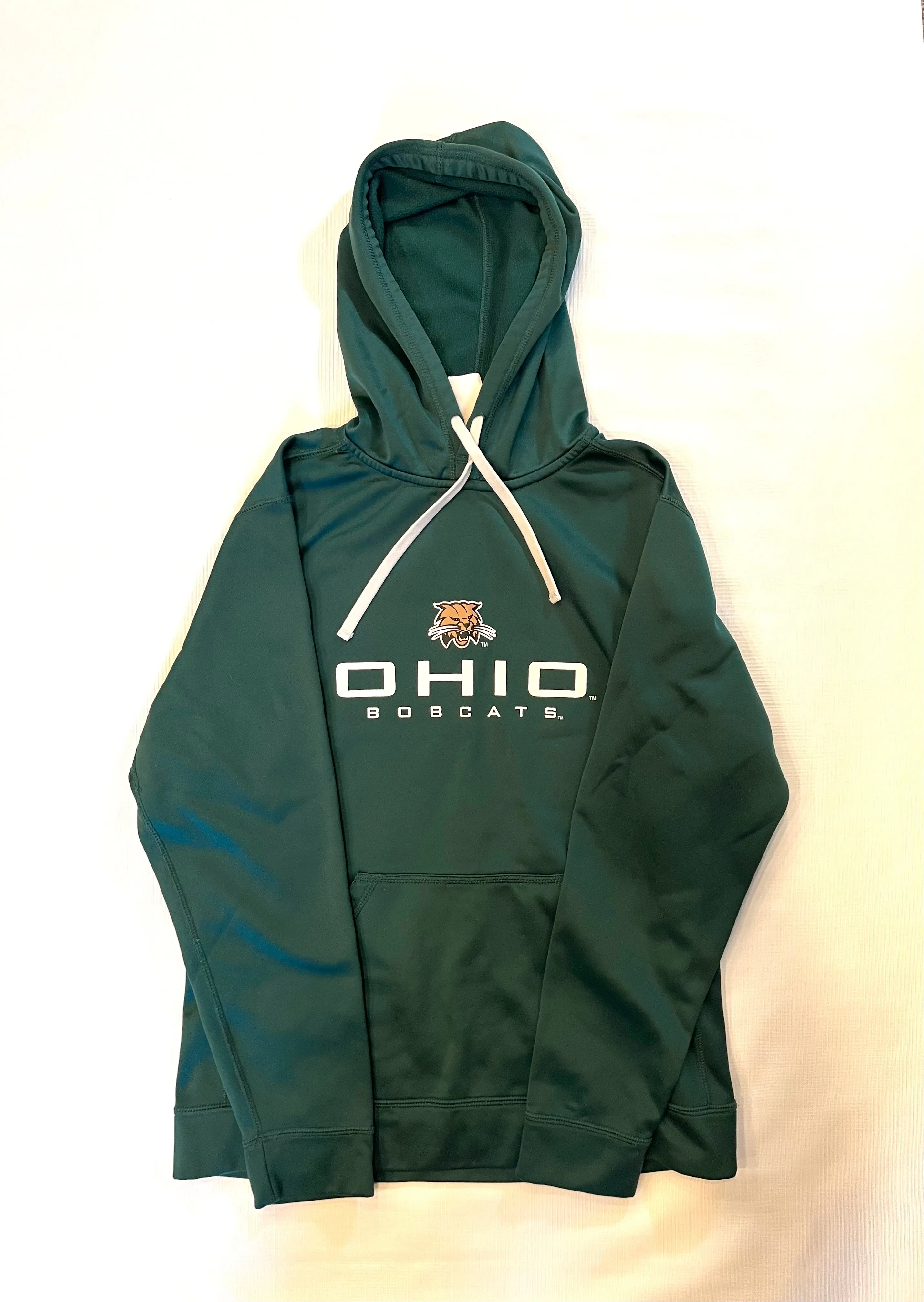 NCAA Ohio University Bobcats Green Hooded Sweatshirt Women size Medium