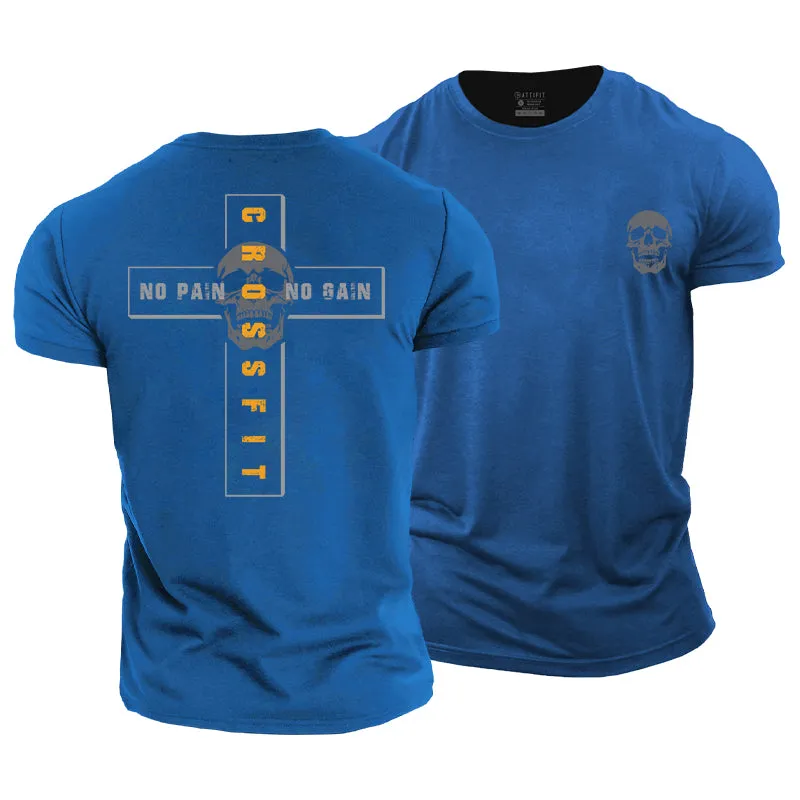 No Pain No Gain Print Men's Fitness T-shirts