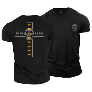 No Pain No Gain Print Men's Fitness T-shirts
