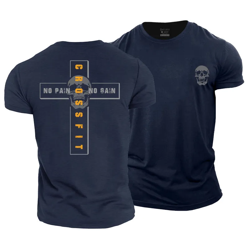 No Pain No Gain Print Men's Fitness T-shirts
