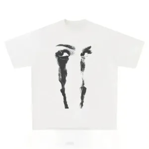 Oversized Crying Eyes Printed Design Tee