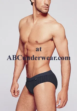 Pinstripe Men's Bikini Swimsuit