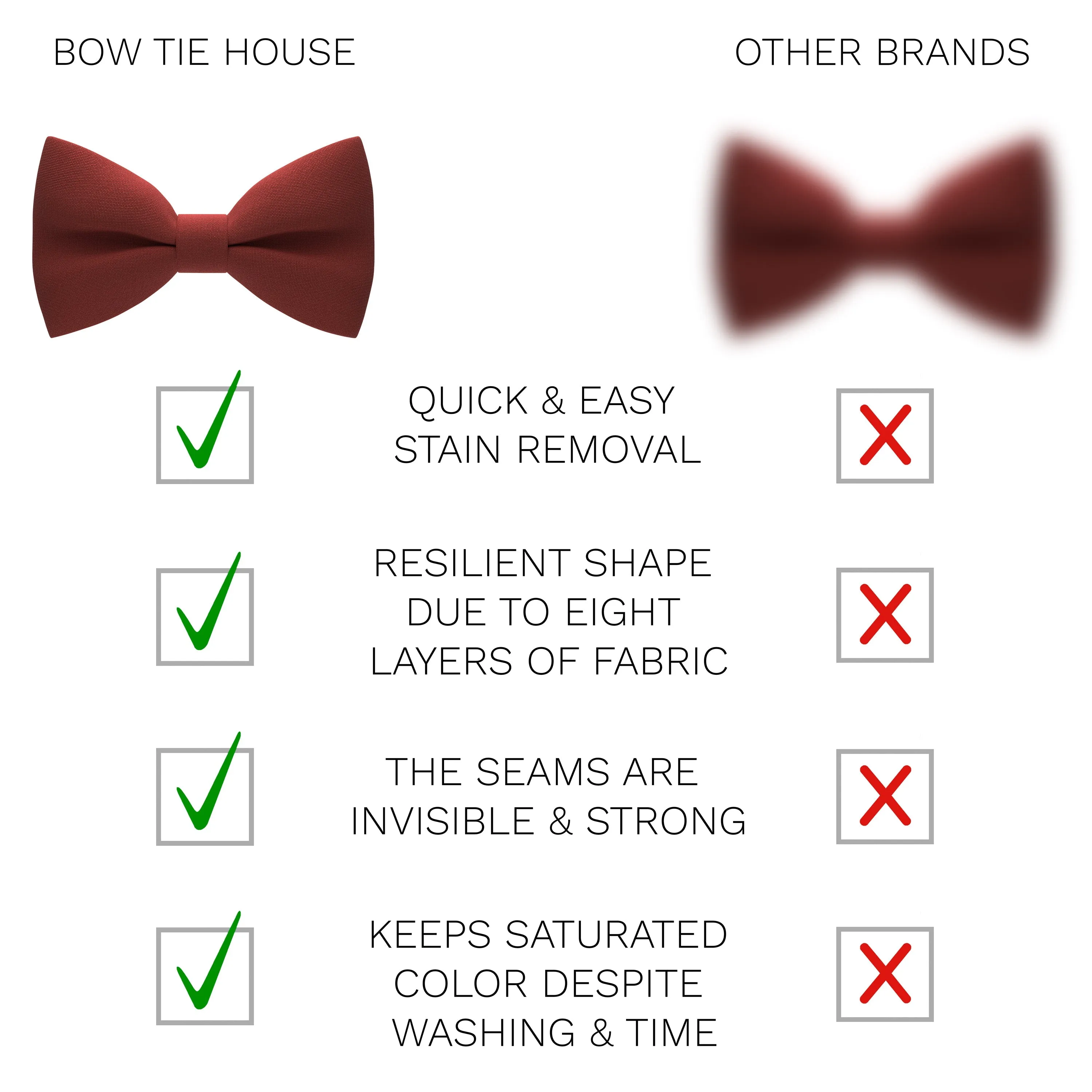 Reddish Rust Bow Tie