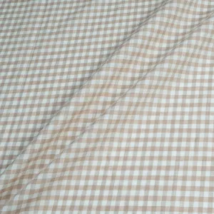 Sand & White Checkered Linen