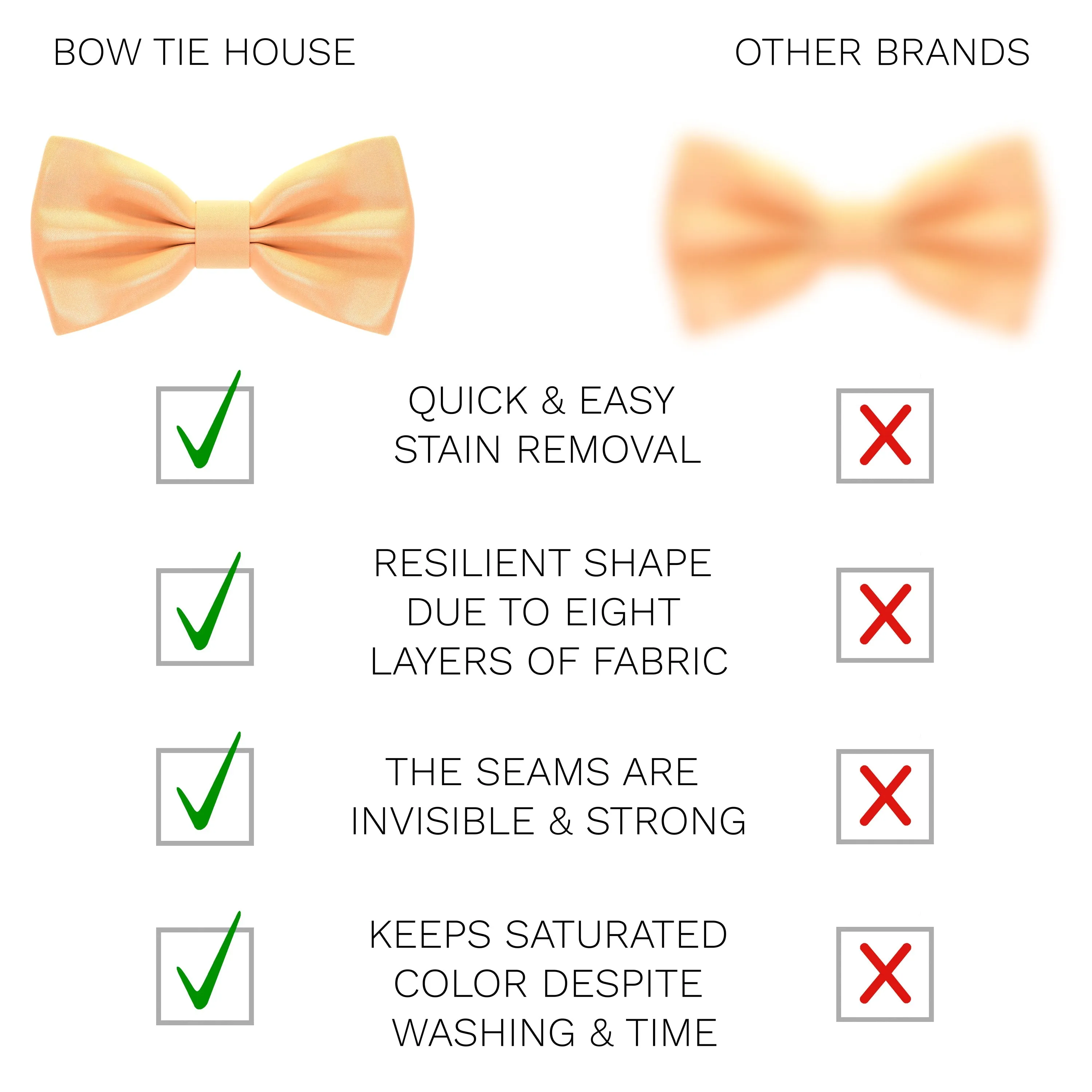 Satin Gold Bow Tie