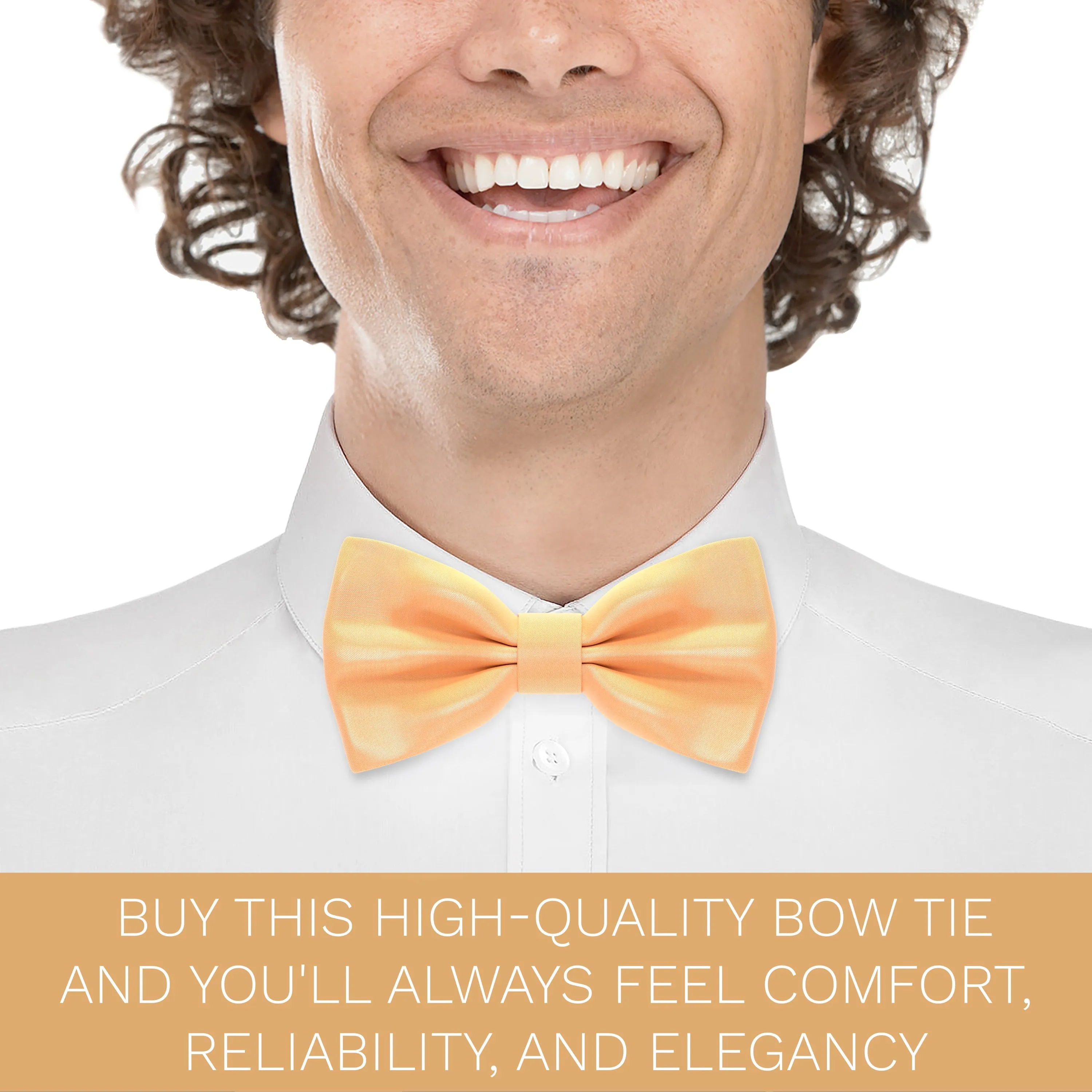 Satin Gold Bow Tie