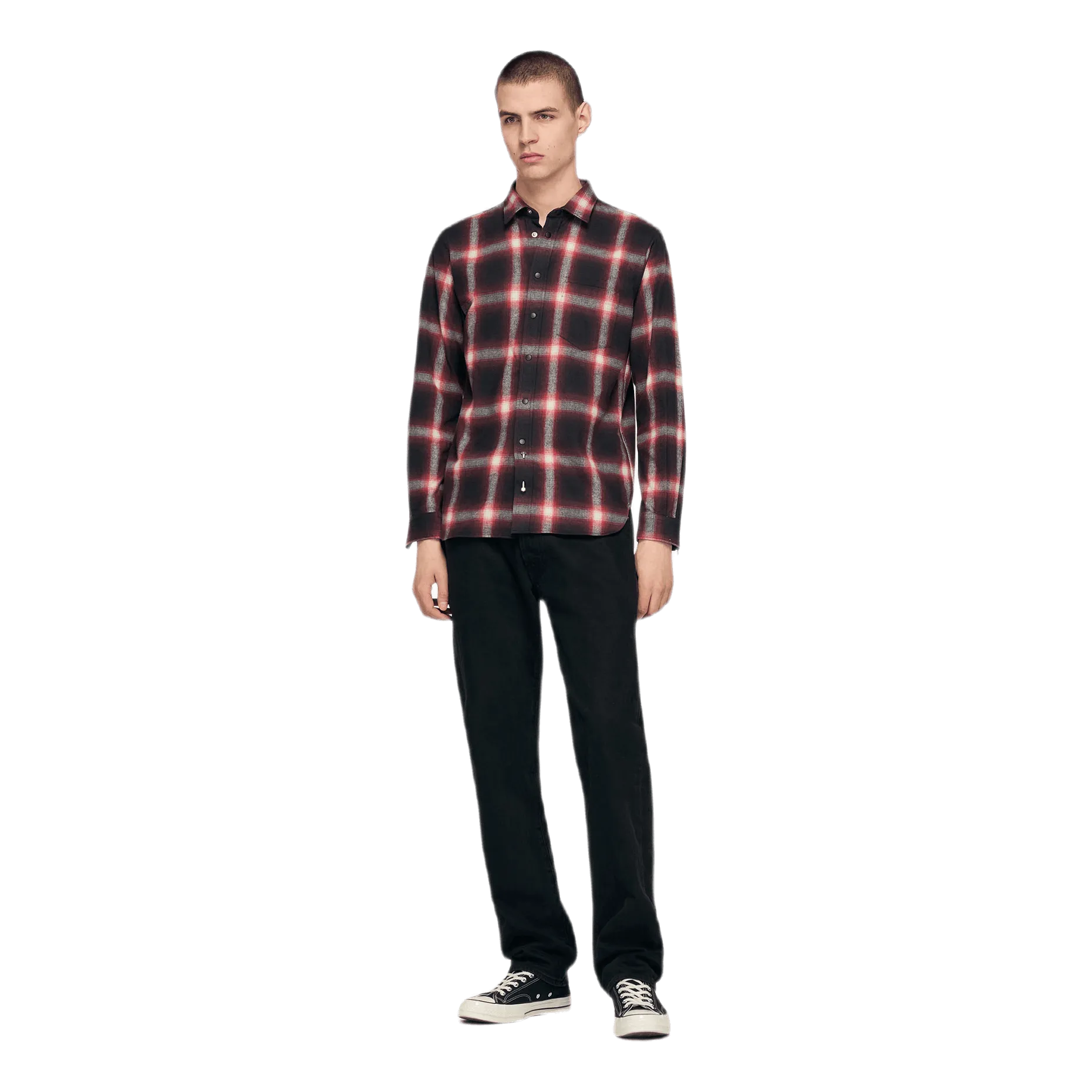 Sleeze Zip Shirt Red