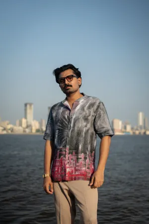 Smoke Wave Unisex (Pure Linen Short Sleeve Shirt) - AddysForMen