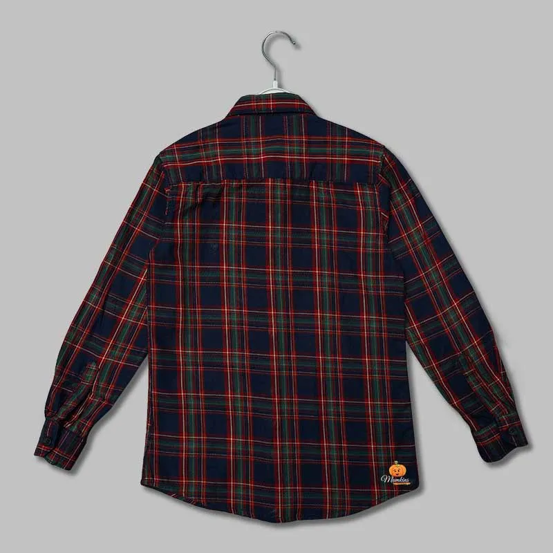 Solid Checks Pattern Shirts for Boys