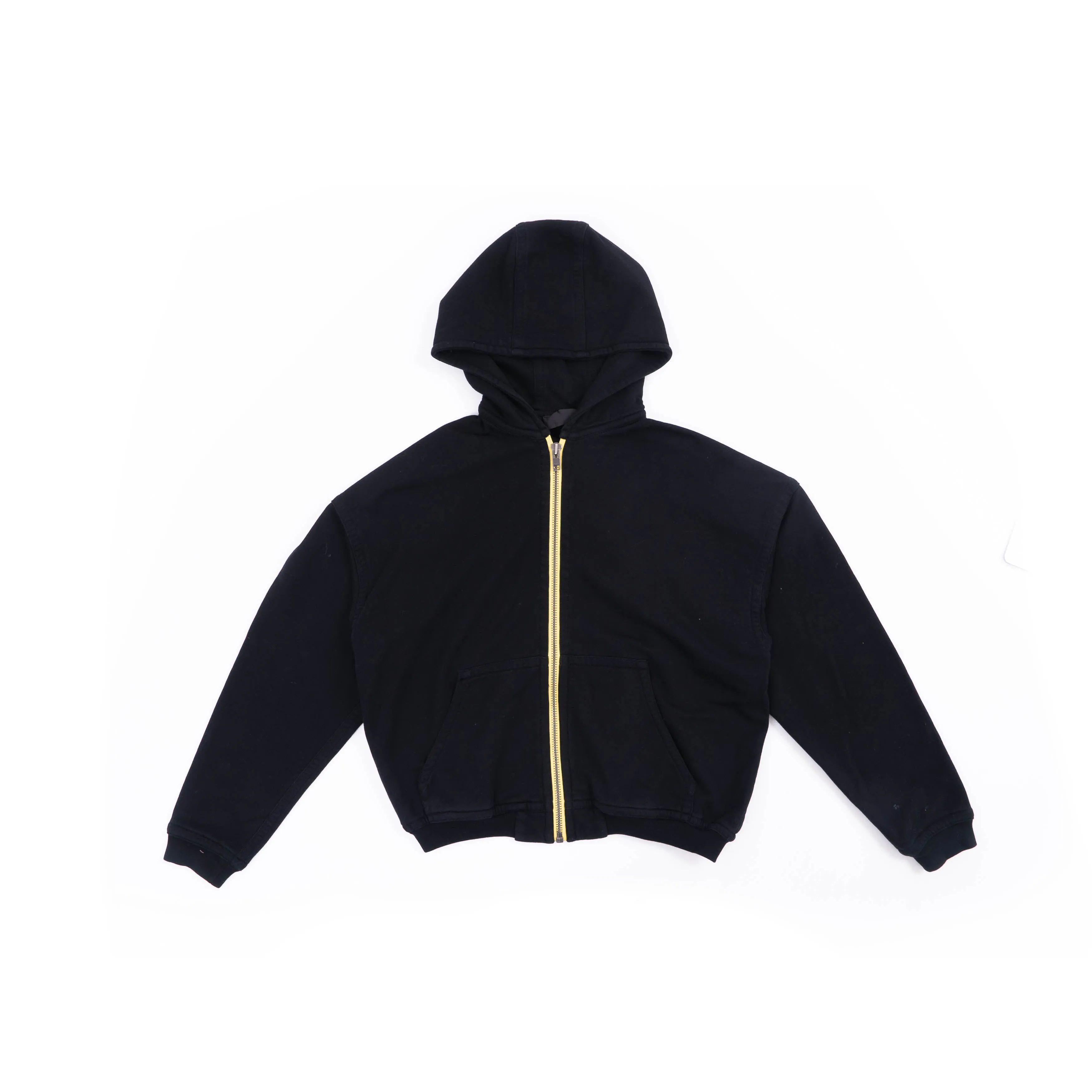 SS17 Yellow Contrast Zip Hoodie