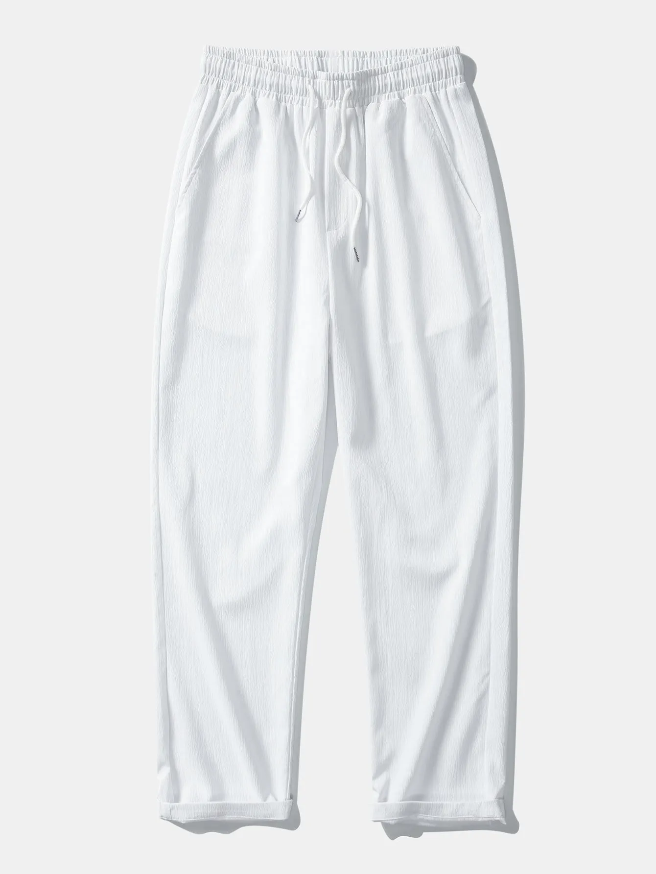 Textured Contrast Cuban Shirt & Straight Leg Pants