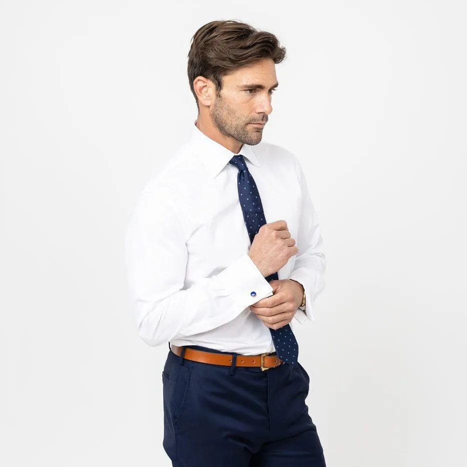 The White Fine Twill French Cuff Dress Shirt