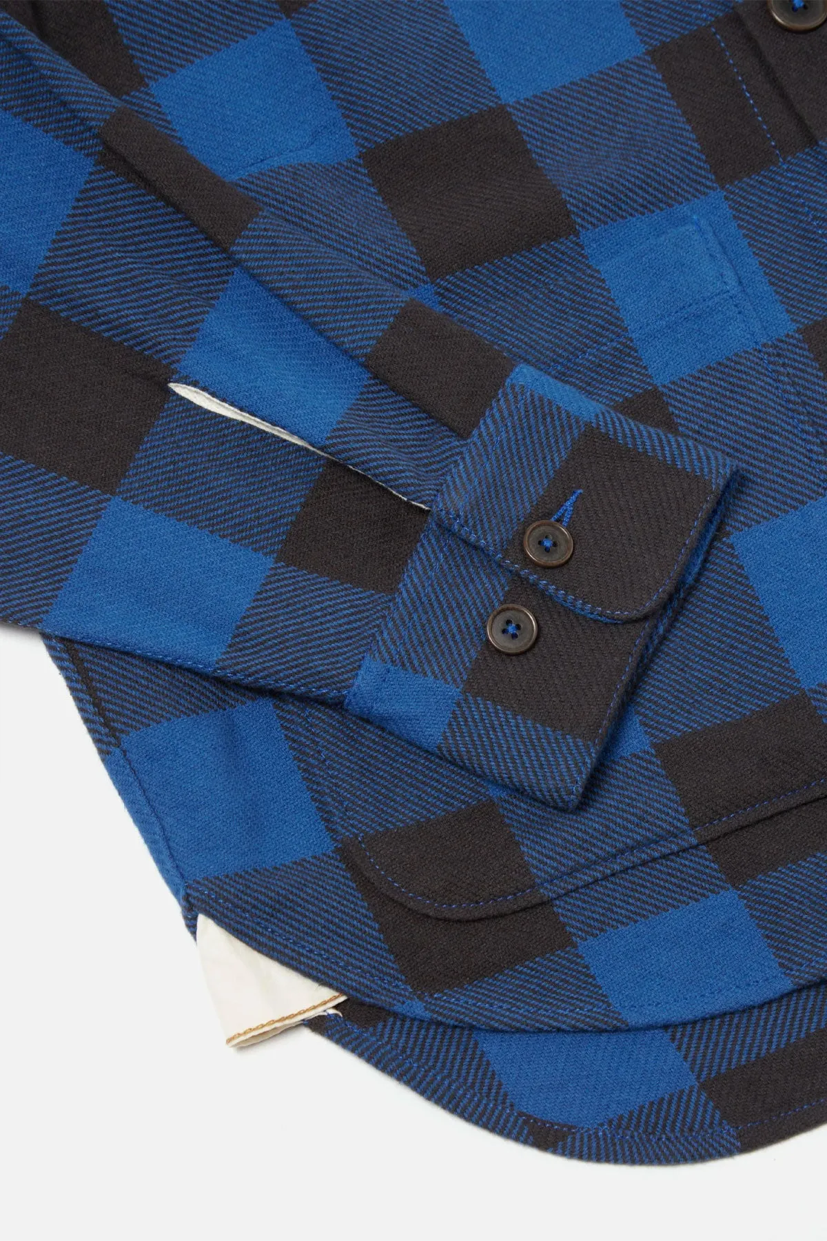 Universal Works - Travail Shirt In Navy Winter Gingham