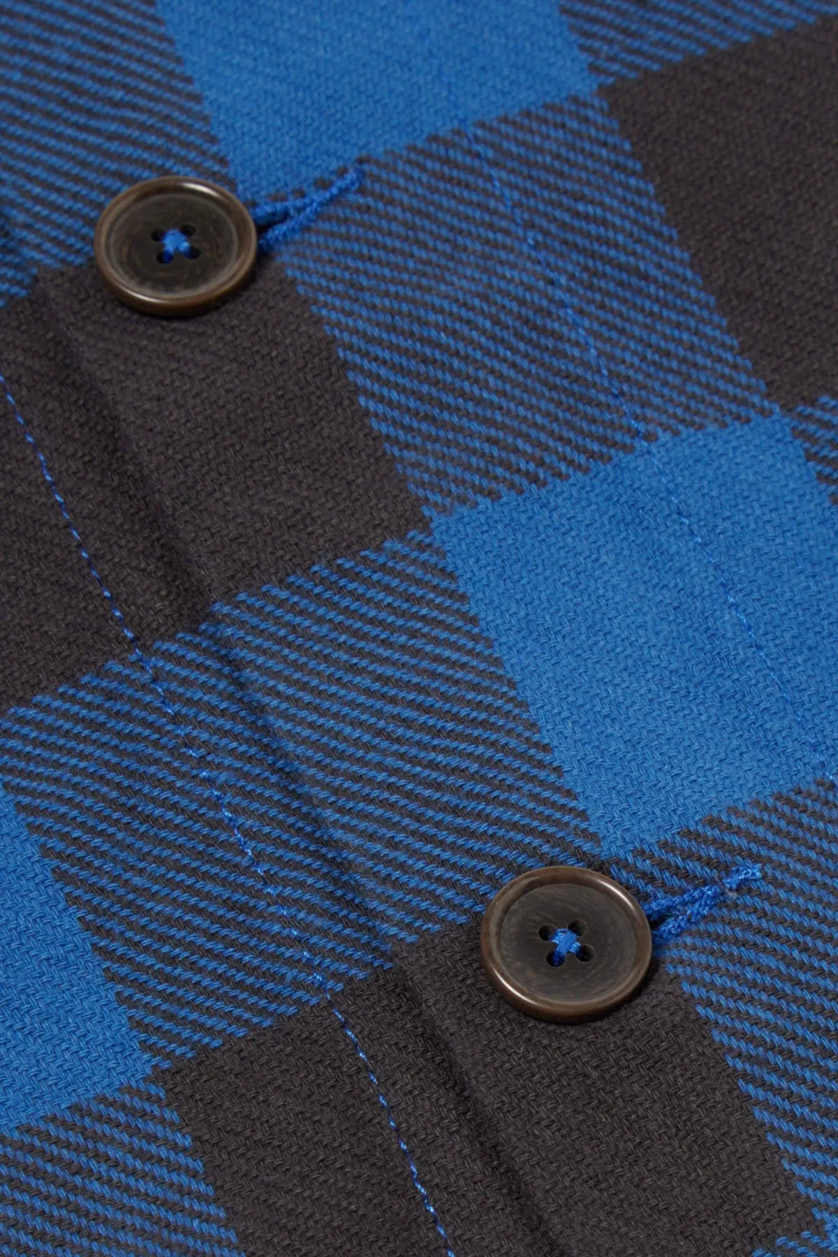Universal Works - Travail Shirt In Navy Winter Gingham