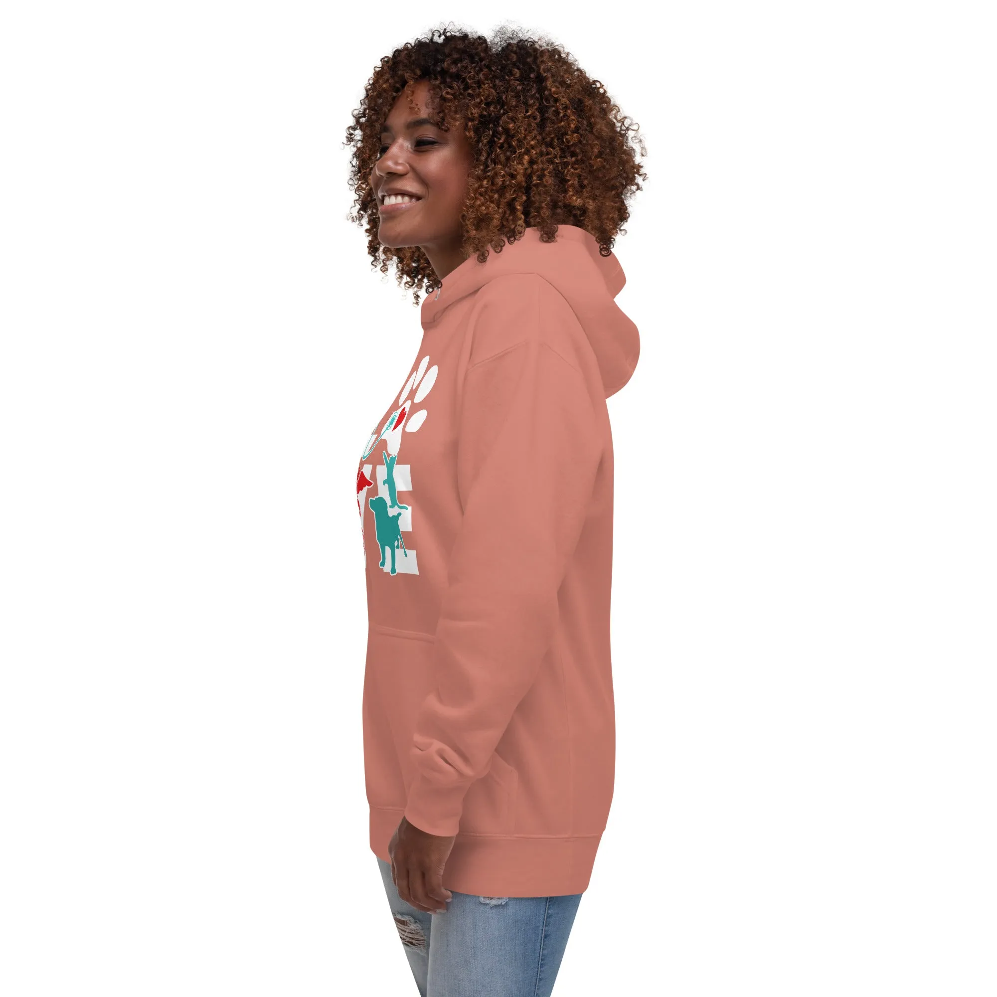 Veterinary Love Dog and Cat Unisex Premium Hoodie