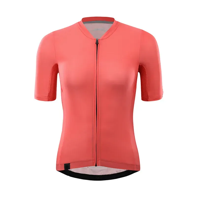 Women's Cycling Jersey Short Sleeve Full Zipper Summer Road Bike Shirts Pro Team Bicycle Clothing
