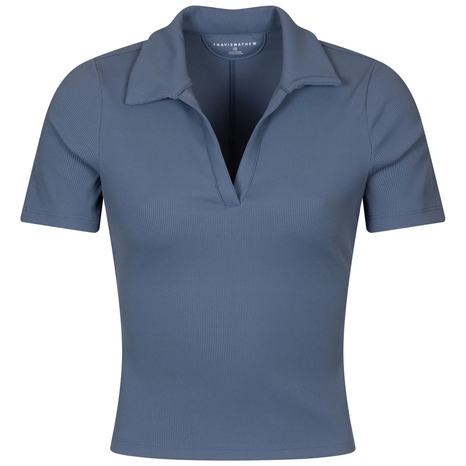 Womens Moveknit V-Neck Polo Moonlight Blue - AW24