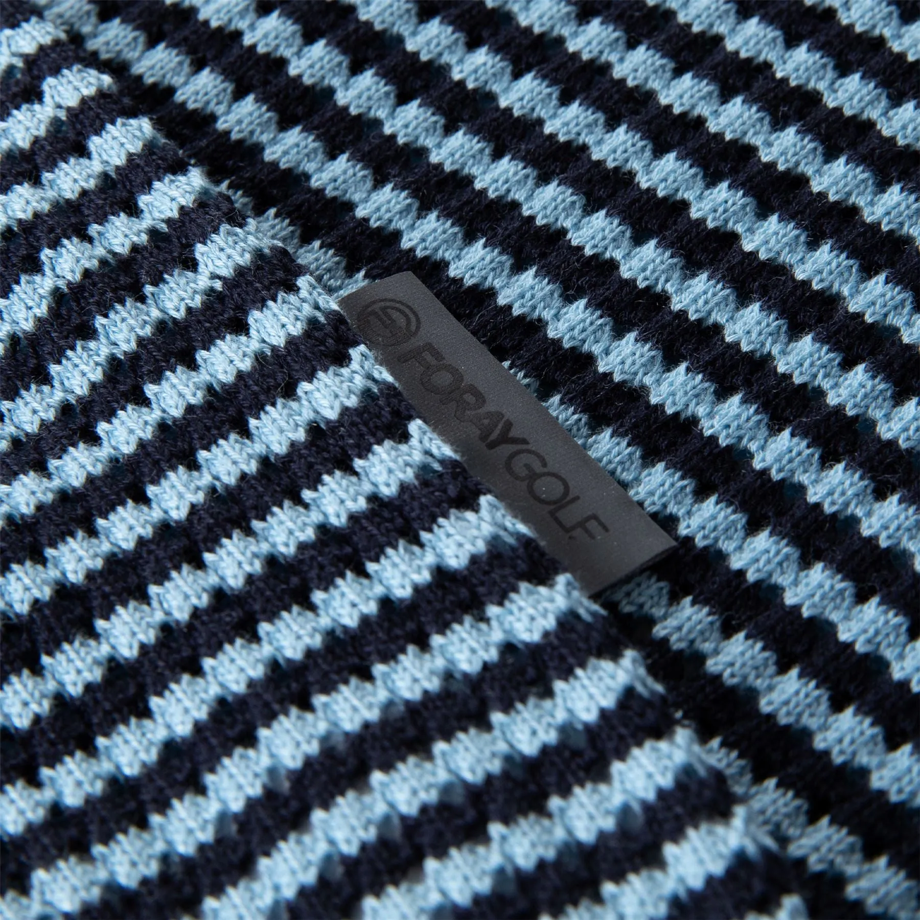 Womens Textured Knit Polo Navy - SS23