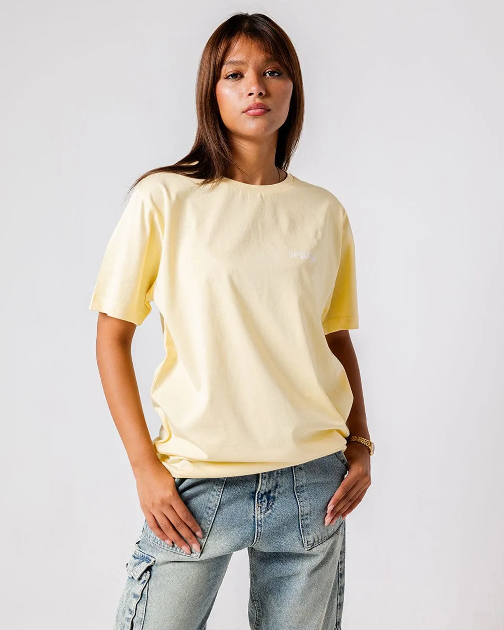 Yellow IYS Printed Regular Tee